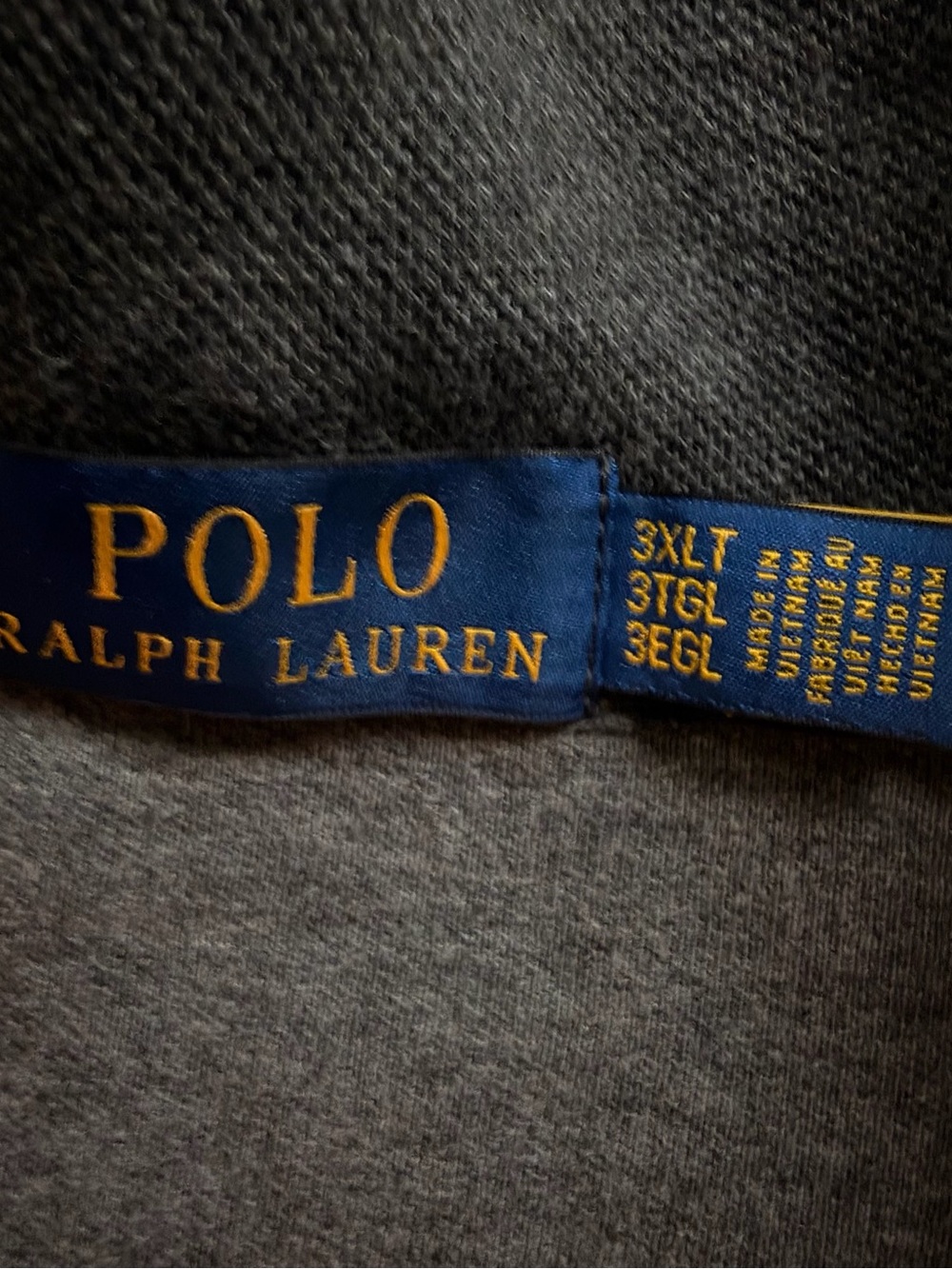 Polo Ralph Lauren 3XLT Gray Quarter Zip Pullover Sweater w/ Pockets Big & Tall - Picture 8 of 9
